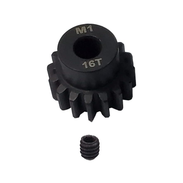 ENGRENAGEM DE MOTOR PINHÃO DE AÇO M1 5MM 16T PARA 1/10 SURPASS HOBBY